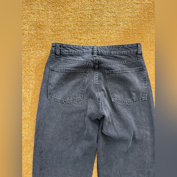 Zara TRF Mid-Rise Wide Leg Black Jeans US 6 - Picture 9 of 9